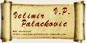 Velimir Palačković vizit kartica
